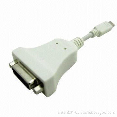 Mini DisplayPort/M to DVI/F Cable Adapter (White Color) 20 Pin